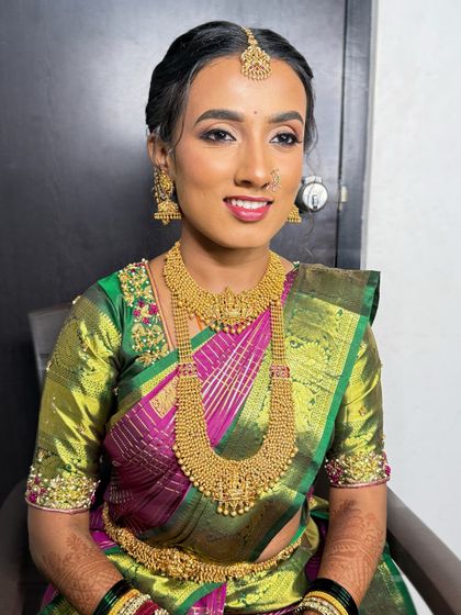 Sneha Kiran - Bridal & Event Makeup Artistry Traditional South Indian Muhurtham Brides photo 12