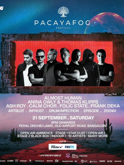 The full artist lineup for the Pacayafog Festival. I was thrilled to be part of this incredible gathering of talent, blending music, art, and technology.