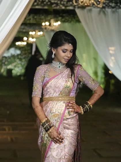 Blouse House by Mahitha Prasad - Custom Blouse Design & Embroidery Reception & Sangeet Glamour photo 26