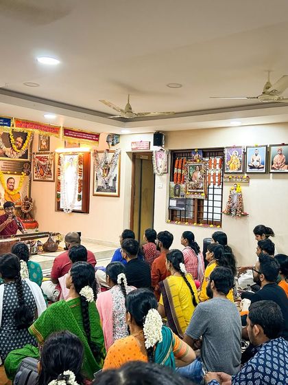 A wide view of the engaged audience at the Namba Aathu Katcheri workshop. It's a privilege to share my musical thoughts with such an attentive group of `rasikas` and students.