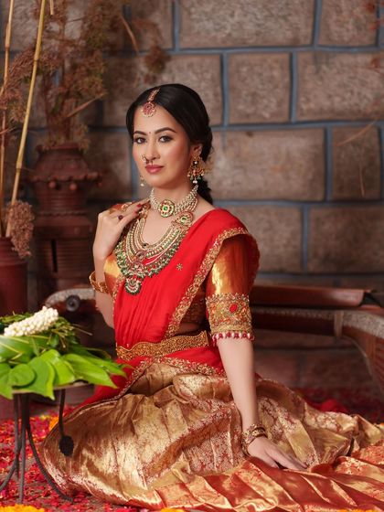 Another shot from our Ugadi special shoot, filled with color and tradition.