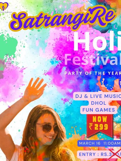 Our Satrangi Re Holi Festival is a colorful fundraising celebration close to nature. Join us for live dhol, a DJ, fun games, and a party you won't forget.