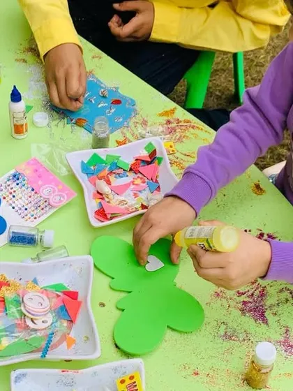 Getting creative with colors, glitter, and glue! I provide all the materials for fun arts and crafts sessions where kids can express themselves and take home their own handmade masterpieces.