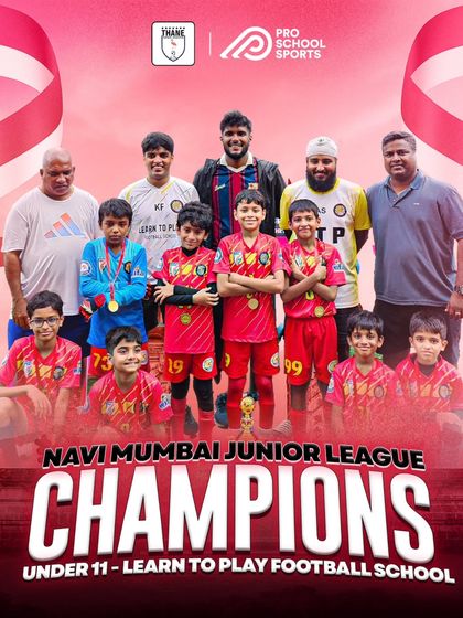 Our U11 team from Learn To Play Football School emerged as champions in the Navi Mumbai Junior League. A testament to their skill and teamwork.