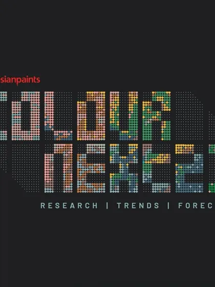 The digital identity we designed for the ColourNext 21 website. The logo is rendered in a pixelated, multi-color format, reflecting the digital-first experience and the diverse themes of the forecast.