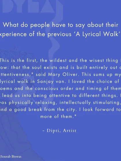 These are more reflections from people who have joined my walks. Their words speak to the soul-nourishing, meditative, and connecting power of blending poetry with nature. I am so grateful for their willingness to share their experiences.