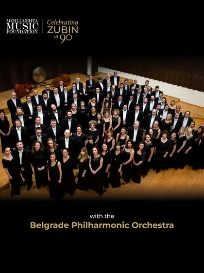 A formal portrait of the esteemed Belgrade Philharmonic Orchestra, which made its Mumbai debut as part of the 'Celebrating Zubin at 90' concert series.