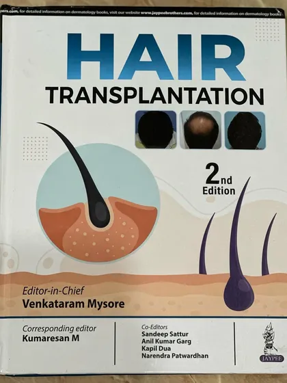This is the cover of the "Hair Transplantation" 2nd Edition textbook, a comprehensive guide for medical professionals. My contribution to this work reflects my commitment to advancing the scientific understanding of hair loss and its treatments.