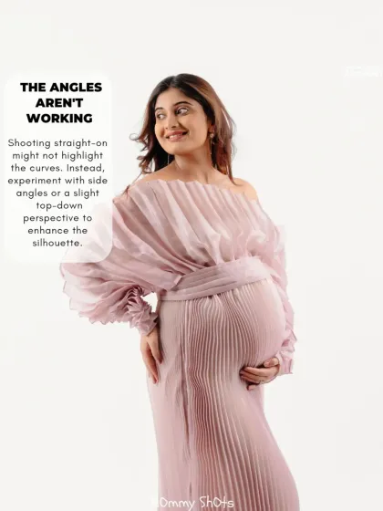 A demonstration of how shooting from the wrong angle can diminish the silhouette, with advice on finding more flattering perspectives.