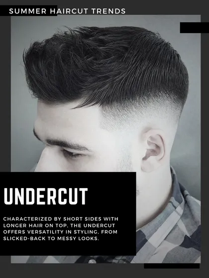 The Undercut offers incredible versatility. Characterized by short sides and longer hair on top, it can be styled in numerous ways, from slicked-back and formal to messy and casual.