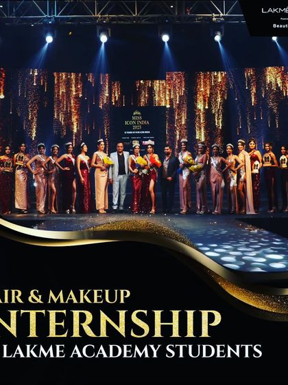 The winners' moment on stage at Miss Icon India 2023, a project our students were integral to.