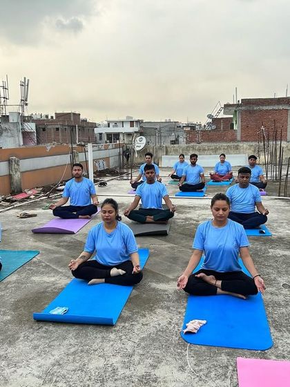 More of our students deep in meditation. Finding stillness together as a group.
