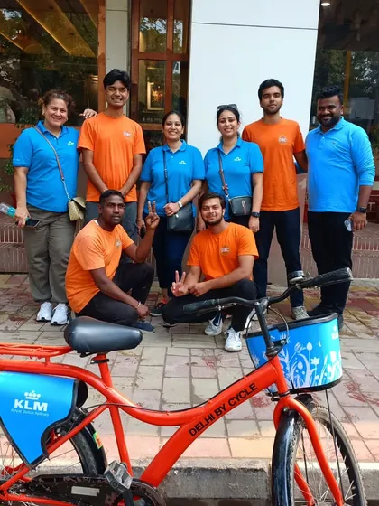 Our team poses with our partners from KLM. We are proud to collaborate with organizations that share our vision for sustainable and meaningful travel.