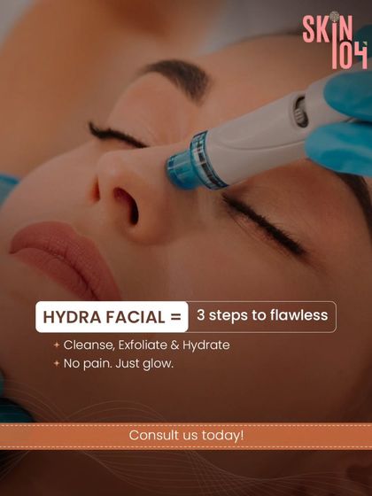 Achieving flawless skin is as simple as 1, 2, 3 with a HydraFacial. This treatment combines cleansing, exfoliation, and hydration into one seamless session. There's no pain, just pure glow.