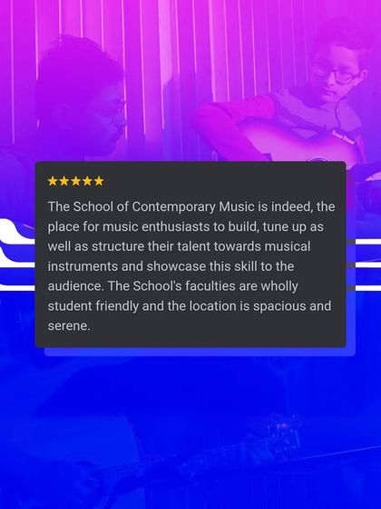 "Wholly student friendly...spacious and serene." We're proud to have created a place where music enthusiasts feel comfortable building their skills and showcasing their talent.