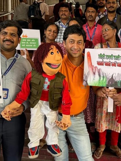 Engaging with the public and officials during the Lok Sabha Elections 2024 awareness drive. Every vote counts.