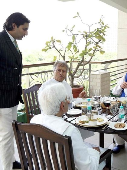 I am personally overseeing the service for a lunch with esteemed political figures including Dr. Farooq Abdullah and Ustad Amjad Ali Khan. My direct involvement ensures everything is perfect.