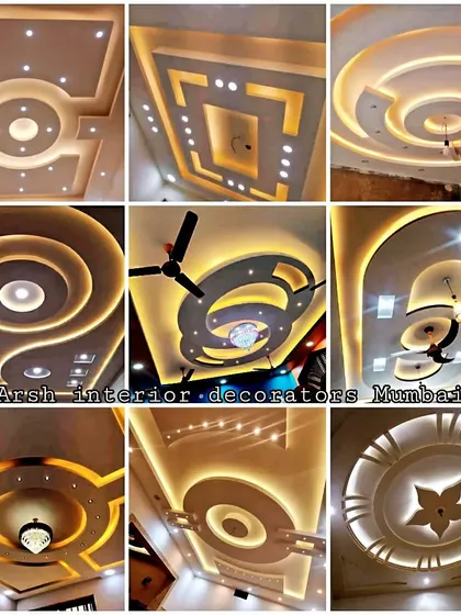 A showcase of some of my most popular designs, featuring warm cove lighting and elegant circular and rectangular patterns.