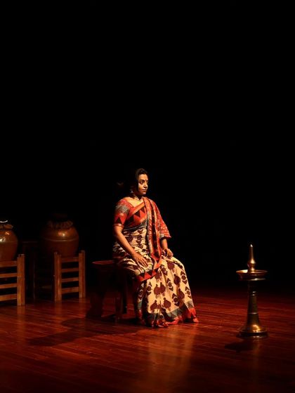 The performer of "Shaiva Koothu" during the tech run.