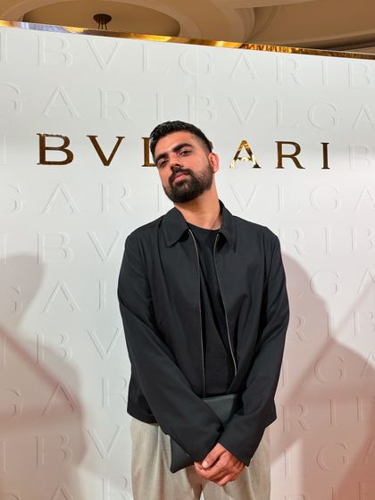 A closer portrait from the Bvlgari event.