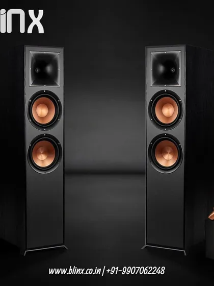 The Klipsch Reference Premiere floorstanding speakers are engineered for real to life sound. Their proprietary horn technology and titanium tweeters ensure minimal distortion, delivering the full power and emotion of a live performance.