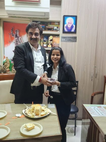 A small token of appreciation for a hardworking and energetic lady advocate on her special day.