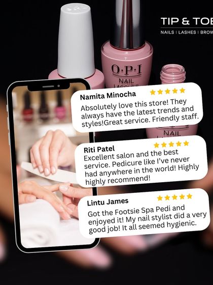 A graphic showcasing glowing 5-star reviews from our clients, praising our latest trends, excellent service, and hygienic practices.