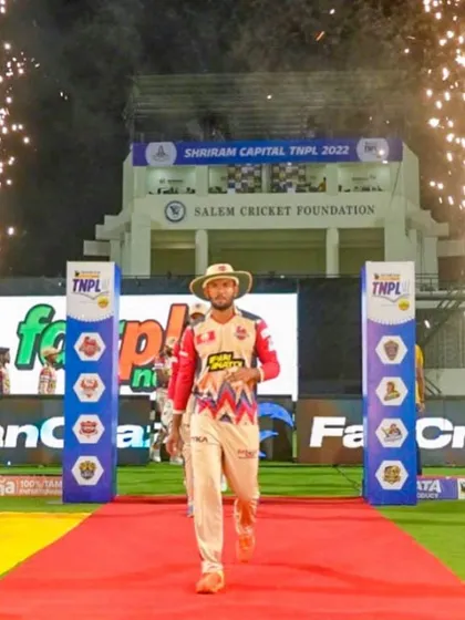 A player makes a grand entrance with pyrotechnics at the TNPL. We create these exciting moments to elevate the player and fan experience.