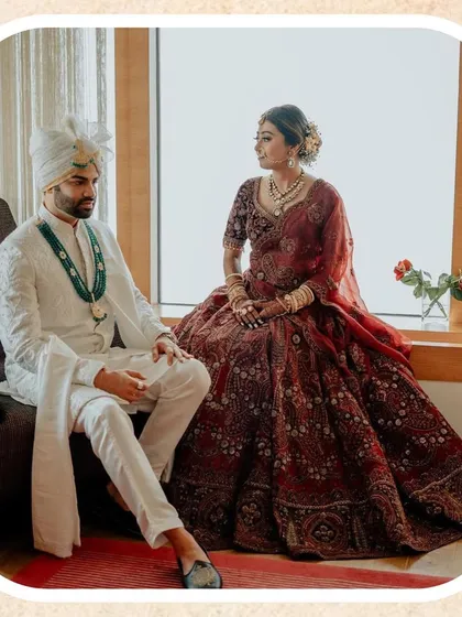 A regal portrait of the bride and groom on their wedding day. We help coordinate with the photo and video teams to ensure these timeless shots are captured perfectly.