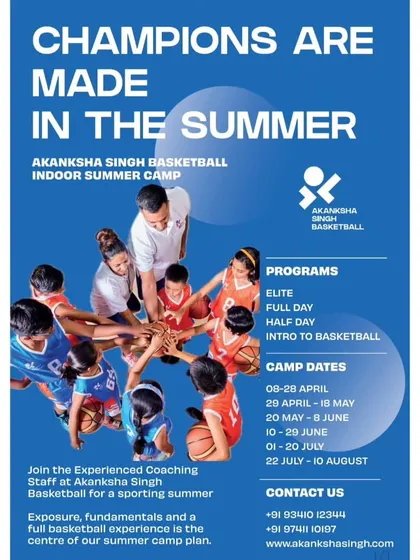 Champions are made in the summer. Our indoor summer camps offer a full basketball experience with programs for every level, from 'Intro to Basketball' for beginners to 'Elite' batches for advanced players.