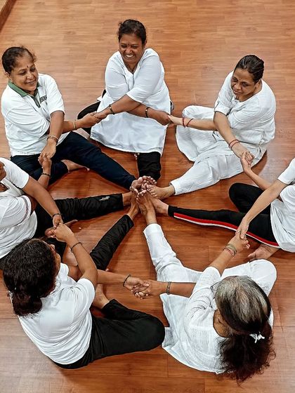Our wonderful group of senior ladies proves that age is just a number. Their energy and enthusiasm on International Yoga Day is an inspiration to us all.