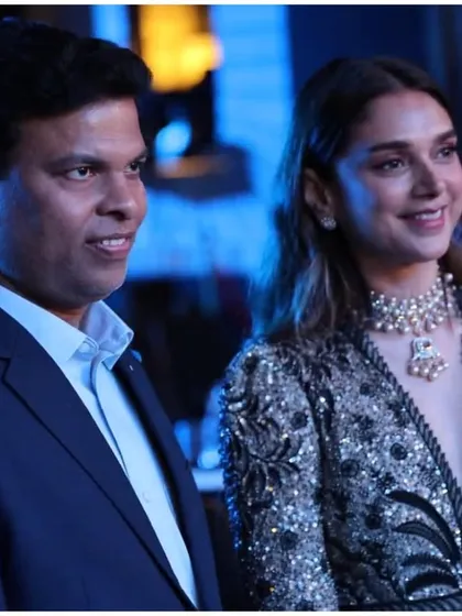 With the talented actress Aditi Rao Hydari at the Filmfare event. Connecting with icons of style and glamour was a wonderful experience.