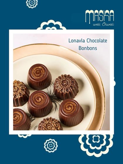 Our Lonavala Chocolate Bonbons are a highlight of the Diwali menu, inspired by trips to the hill station and filled with delicious surprises.