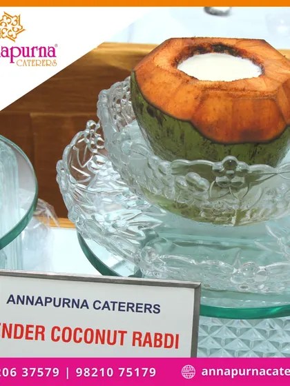 A truly unique dessert, our Tender Coconut Rabdi is served inside a natural green coconut, combining creamy texture with refreshing, authentic flavour.