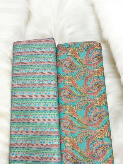 Beautiful spuns and pashmina for a warm winter. You can create a co-ord set, suit, or jacket with these soft and warm fabrics. Customization is always available.