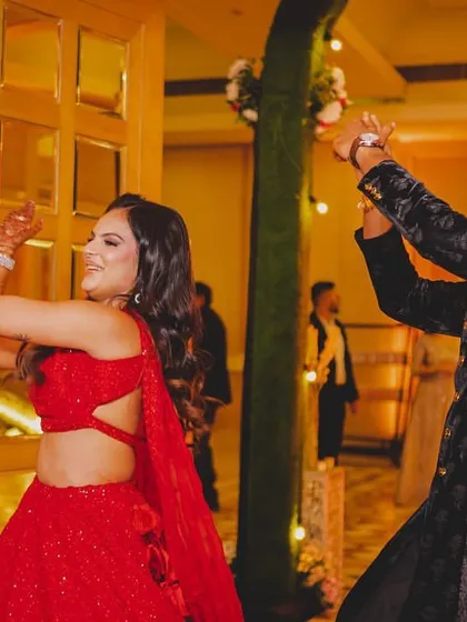 Another angle of this killer sangeet entry. We ensure the choreography looks great from every viewpoint.