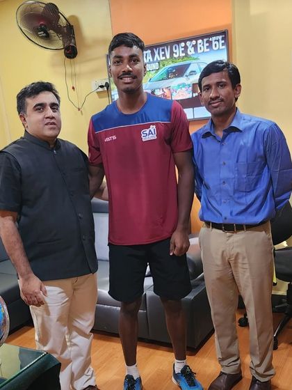 A proud moment with one of my successful athletes. Supporting players like Sunil on their journey to the national level is the most rewarding part of my job.