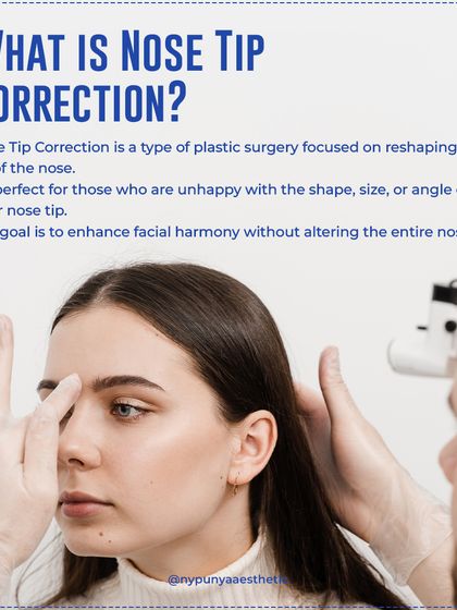 What is nose tip correction? It's a type of plastic surgery focused on reshaping the tip of the nose to enhance facial harmony without altering the entire nasal structure.