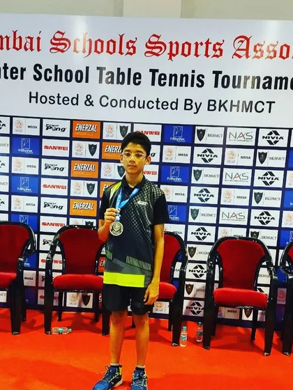 Celebrating wins at the Mumbai Inter-school MSSA 2023 tournament, with Aakarshan Yadav securing gold and Ryan Hooda taking silver.