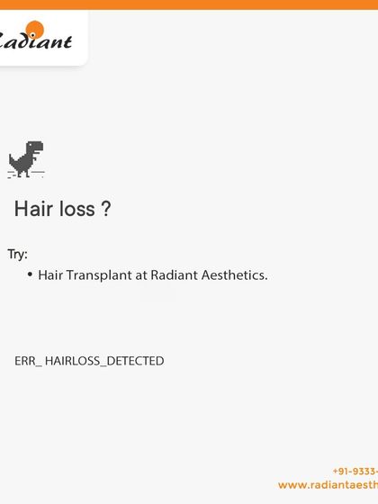 Hair loss detected? The solution is simple. A hair transplant at Radiant Aesthetics is the most effective and permanent way to fix the error and reboot your confidence.