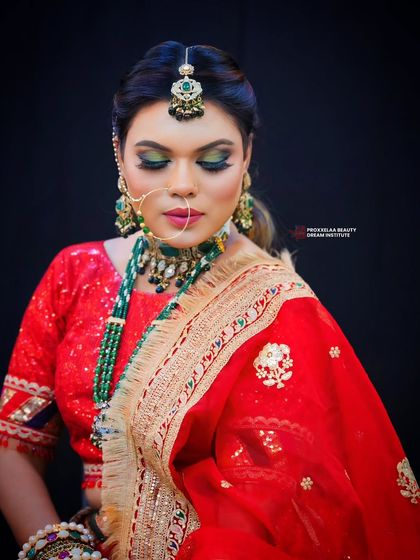 Embracing tradition with a modern twist. This full look shows how classic elements can be updated with contemporary makeup techniques for a fresh yet timeless result.