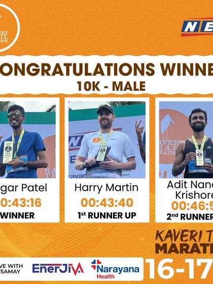 Congratulations to our incredible 10K male winners who pushed their limits and crossed the finish line with strength.