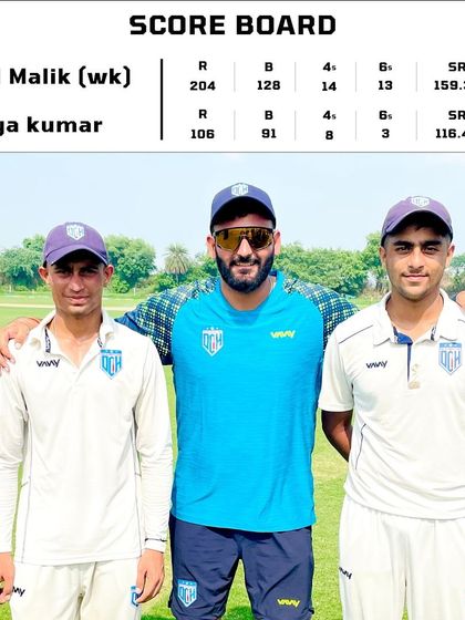 Two centurions in one match. Proud to stand with Nikhil Malik (204) and Aditya Kumar (106) after their brilliant partnership.