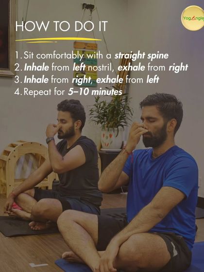 The technique for Anulom Vilom is simple, but its effects are profound. Here, I guide students through the process of inhaling and exhaling through alternate nostrils to harmonize the brain and calm the nervous system.