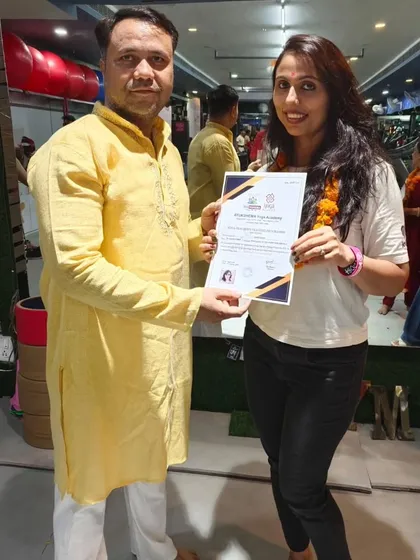 Another one of my students receiving her well-earned yoga teacher certificate. Her hard work and consistent practice have paid off beautifully.