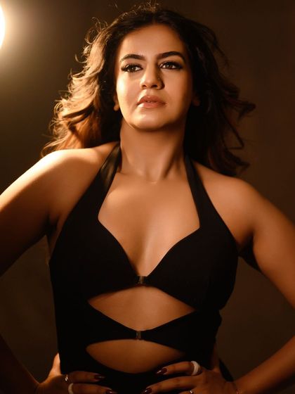 A strong and confident close-up.