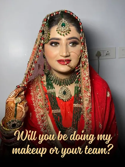 "Will you be doing my makeup or your team?" I do all my bridal makeovers myself. When you book me, you get me, ensuring a personal and consistent experience.