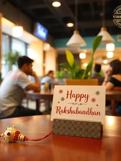 Celebrating the special bond of Rakshabandhan at my restaurant. This image shows a festive table setup, creating a warm and inviting atmosphere for families celebrating together.