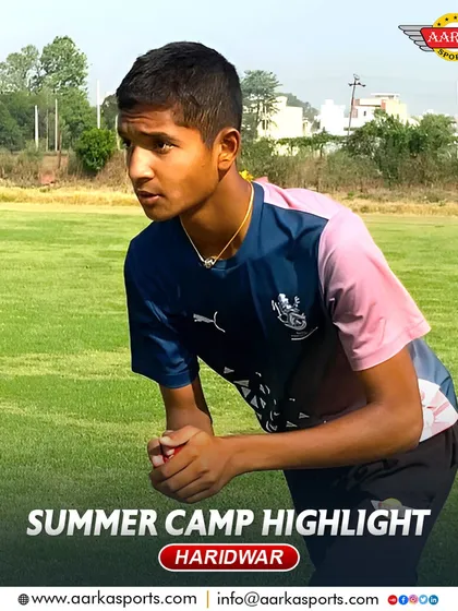 A young bowler at our Haridwar camp, his eyes fixed on the target. This focus is what I aim to cultivate in all my students.