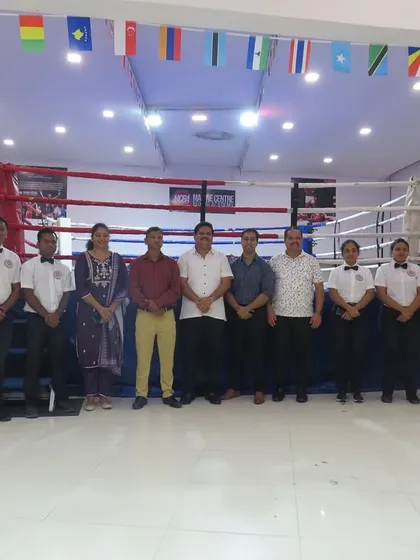 The full lineup of officials and guests who made the ICCBS tournament a success.